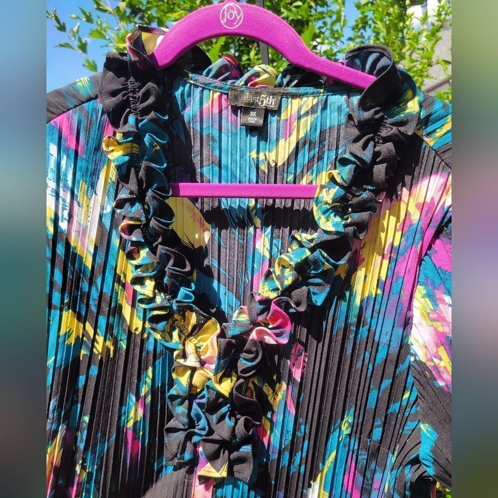 Multi Colored Button Down Blouse - image 6